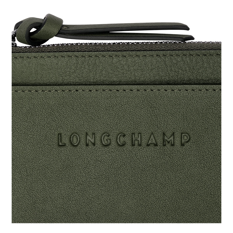 Porta Cartão Longchamp 3D Card holder Feminino Caqui | LC-SZVI9170