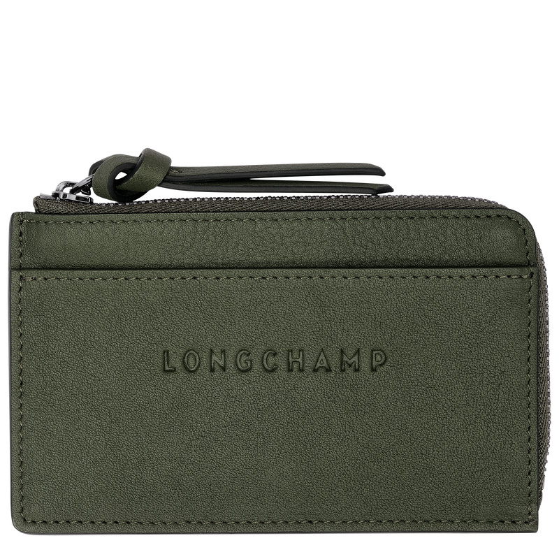 Porta Cartão Longchamp 3D Card holder Feminino Caqui | LC-SZVI9170