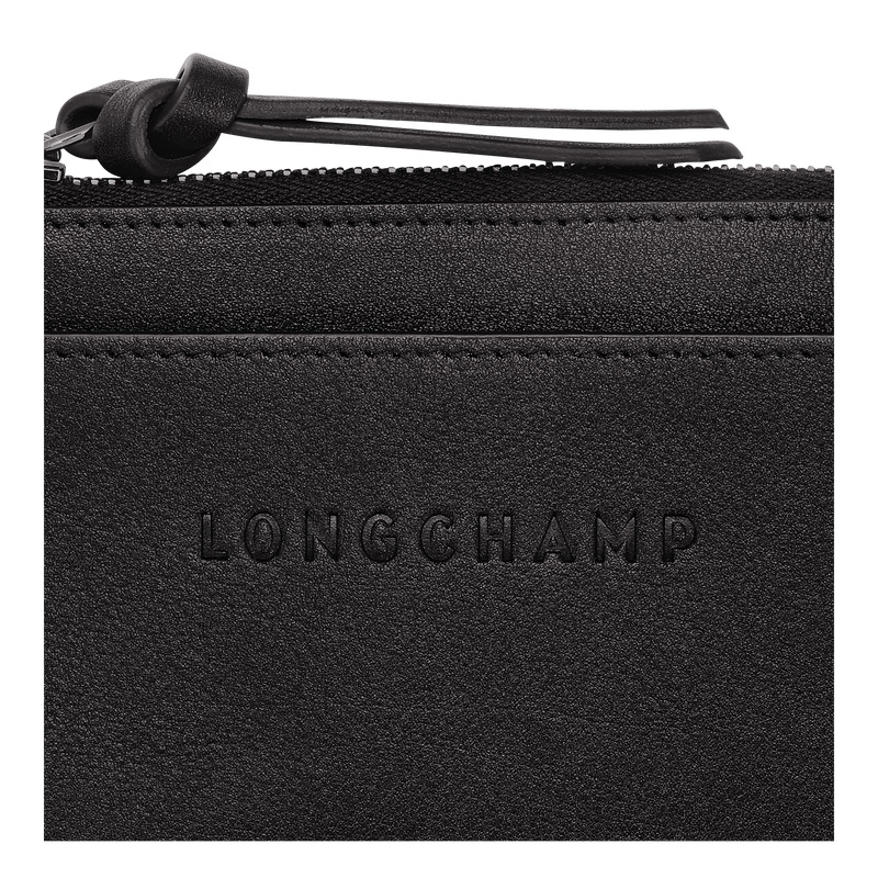 Porta Cartão Longchamp 3D Card holder Masculino Pretas | LC-QKCR6358