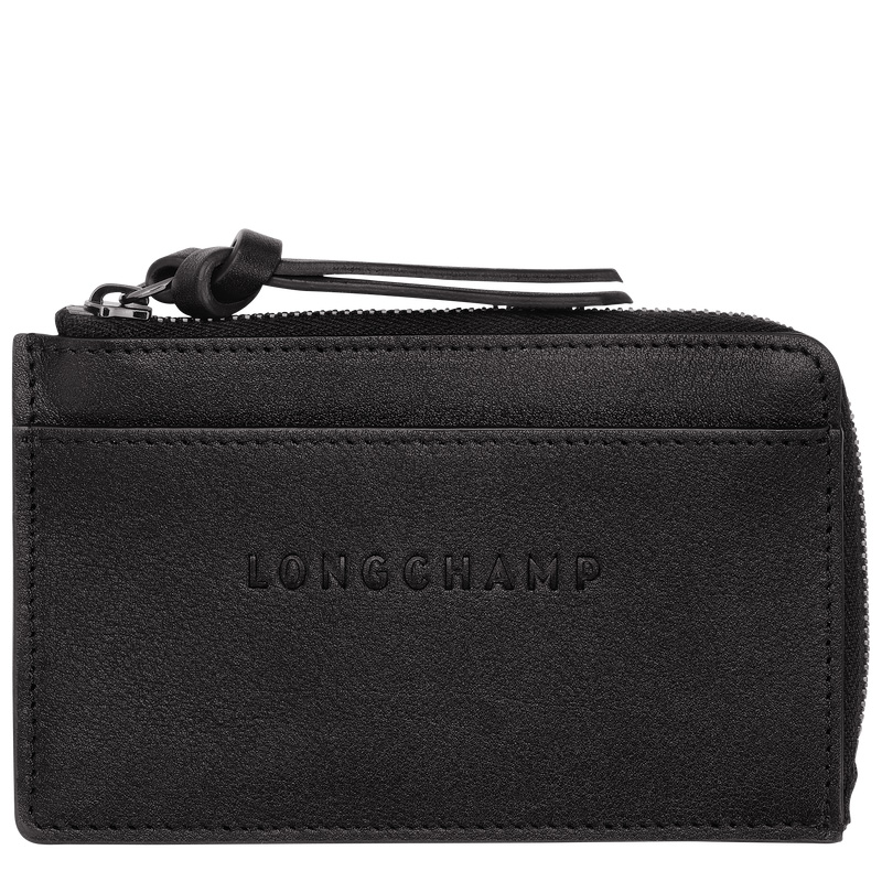 Porta Cartão Longchamp 3D Card holder Masculino Pretas | LC-QKCR6358