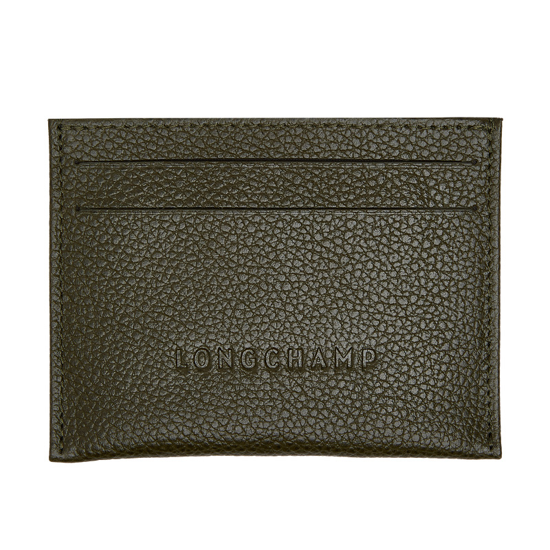 Porta Cartão Longchamp Le Foulonné Card holder Feminino Caqui | LC-NIZU2410