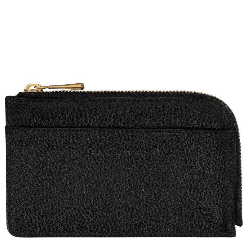 Porta Cartão Longchamp Le Foulonné Card holder Feminino Pretas | LC-GIOC3478