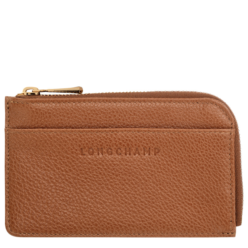 Porta Cartão Longchamp Le Foulonné Card holder Feminino Caramel | LC-IWMM8285