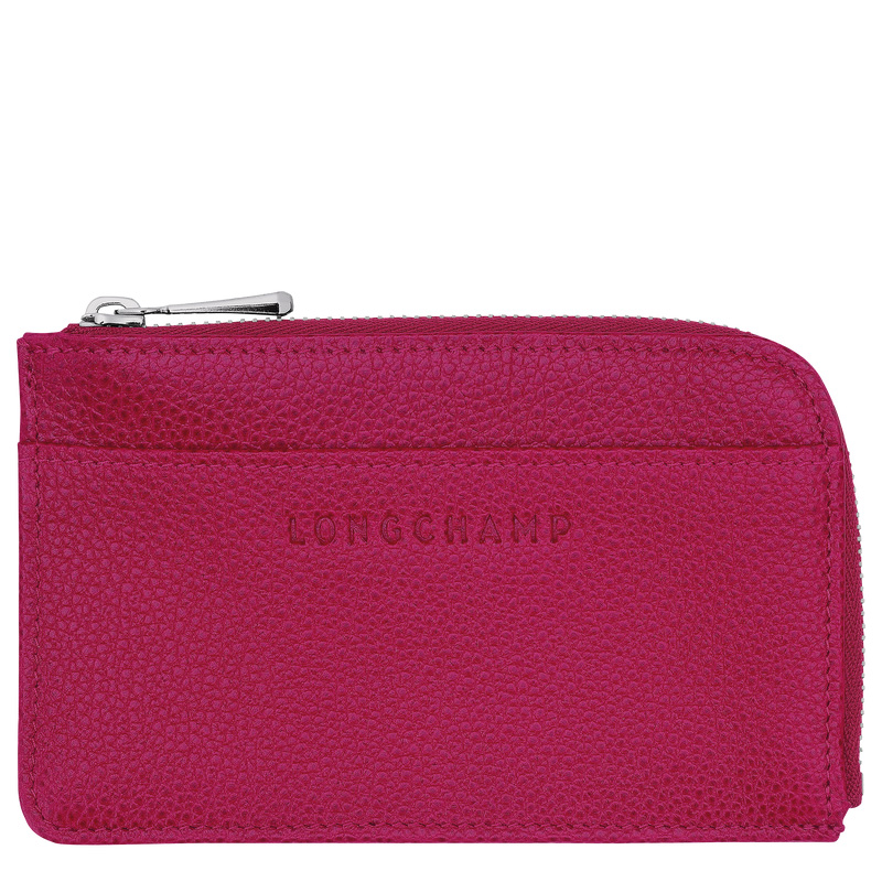 Porta Cartão Longchamp Le Foulonné Card holder Feminino Beetroot | LC-DDTT9473
