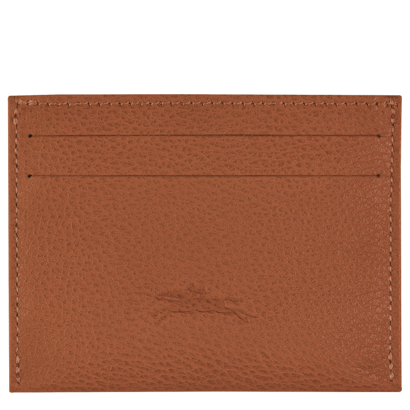Porta Cartão Longchamp Le Foulonné Card holder Masculino Caramel | LC-PYZI7039