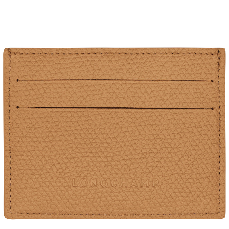 Porta Cartão Longchamp Le Roseau Card holder Feminino Walnut | LC-KLFI7648