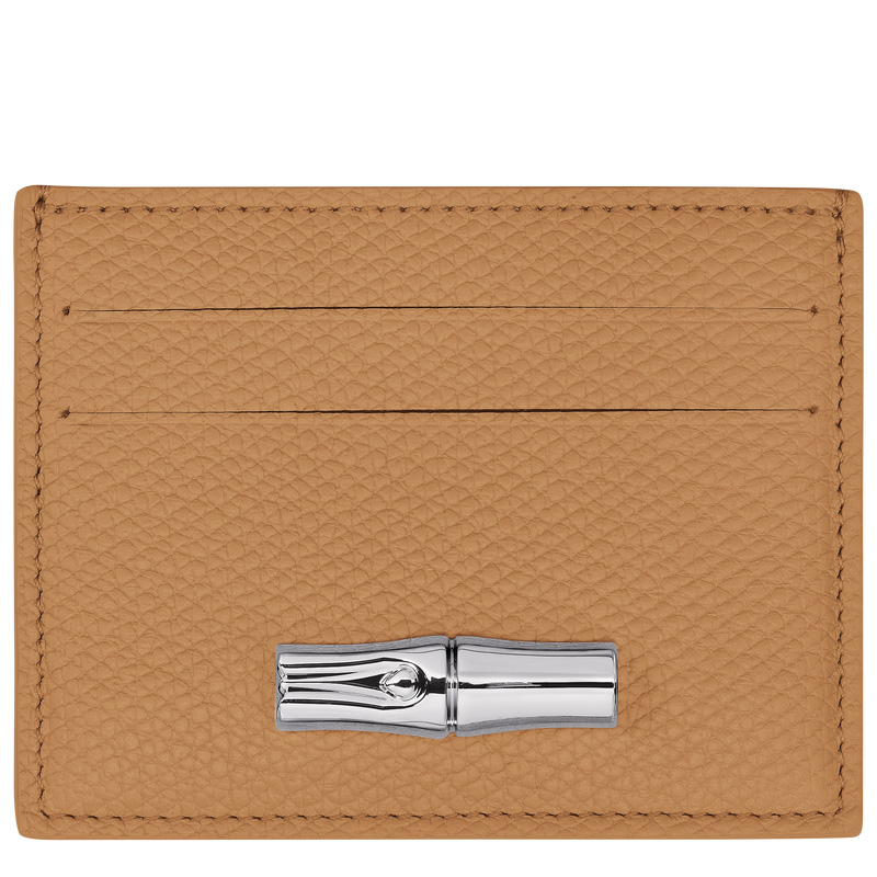 Porta Cartão Longchamp Le Roseau Card holder Feminino Walnut | LC-KLFI7648