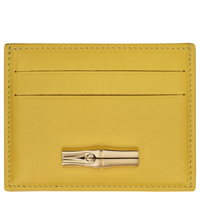 Porta Cartão Longchamp Le Roseau Card holder Feminino Ginger | LC-ZURE5573
