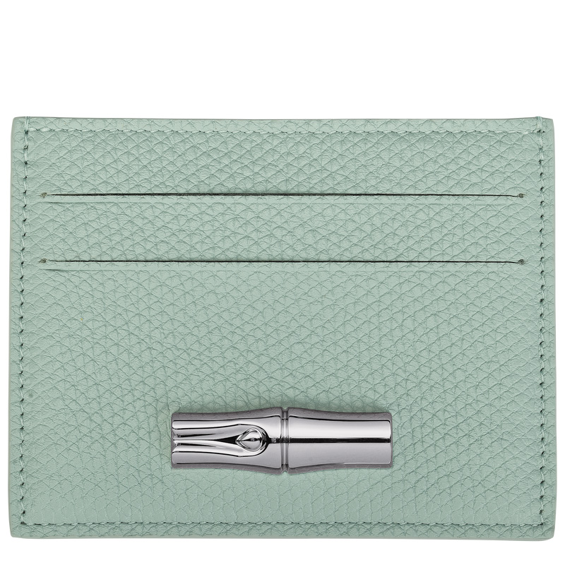 Porta Cartão Longchamp Le Roseau Card holder Feminino Celadon | LC-RGHG5055