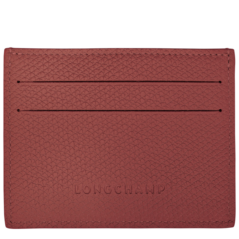 Porta Cartão Longchamp Le Roseau Card holder Feminino Chestnut | LC-DHTF1066