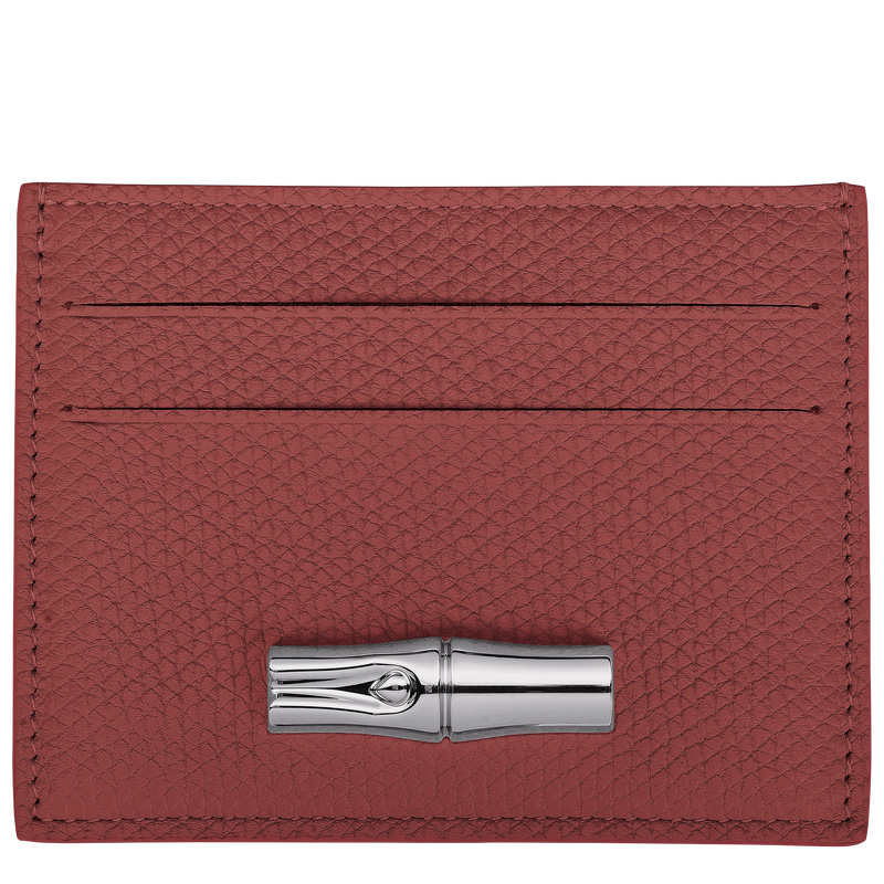 Porta Cartão Longchamp Le Roseau Card holder Feminino Chestnut | LC-DHTF1066