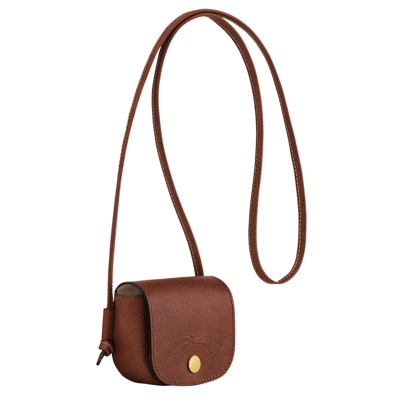 Porta Moedas Longchamp Épure Coin purse with leather lace Feminino Marrom | LC-XZQD6741