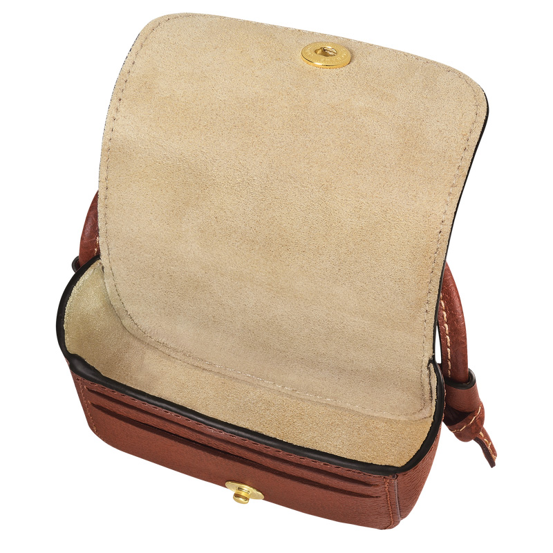 Porta Moedas Longchamp Épure Coin purse with leather lace Feminino Marrom | LC-XZQD6741
