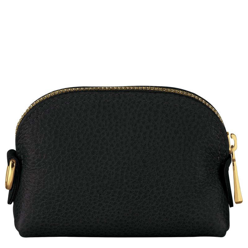 Porta Moedas Longchamp Le Foulonné Coin purse Feminino Pretas | LC-HFZZ9545