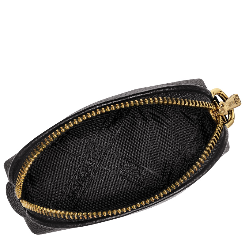 Porta Moedas Longchamp Le Foulonné Coin purse Feminino Pretas | LC-HFZZ9545