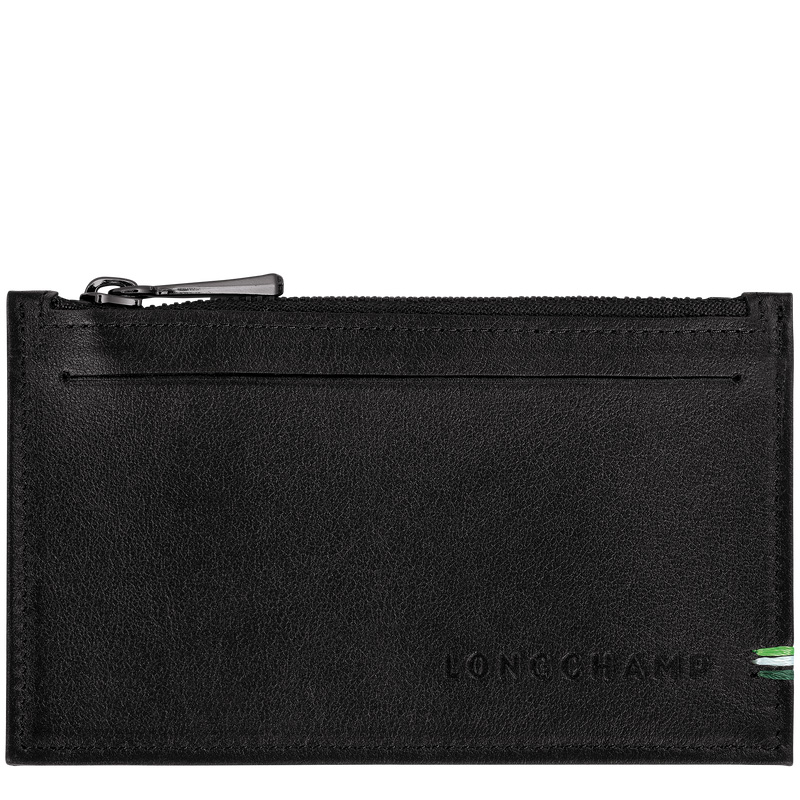 Porta Moedas Longchamp sur Seine Coin purse Masculino Pretas | LC-BLYA5183
