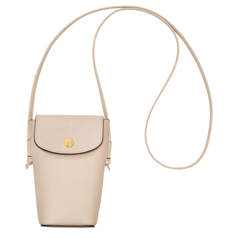 Pouches Longchamp Épure Phone case with leather lace Masculino Paper | LC-RQGD6350