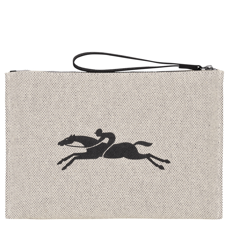 Pouches Longchamp Essential Pouch Masculino Ecru | LC-ROZX7677