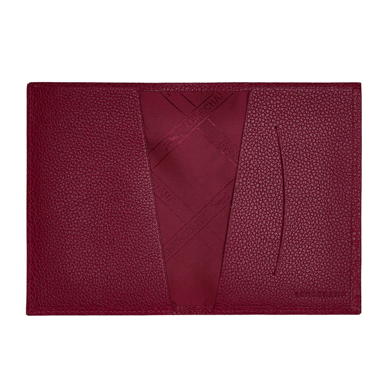 Pouches Longchamp Le Foulonné Passport cover Feminino Beetroot | LC-CZVB3471