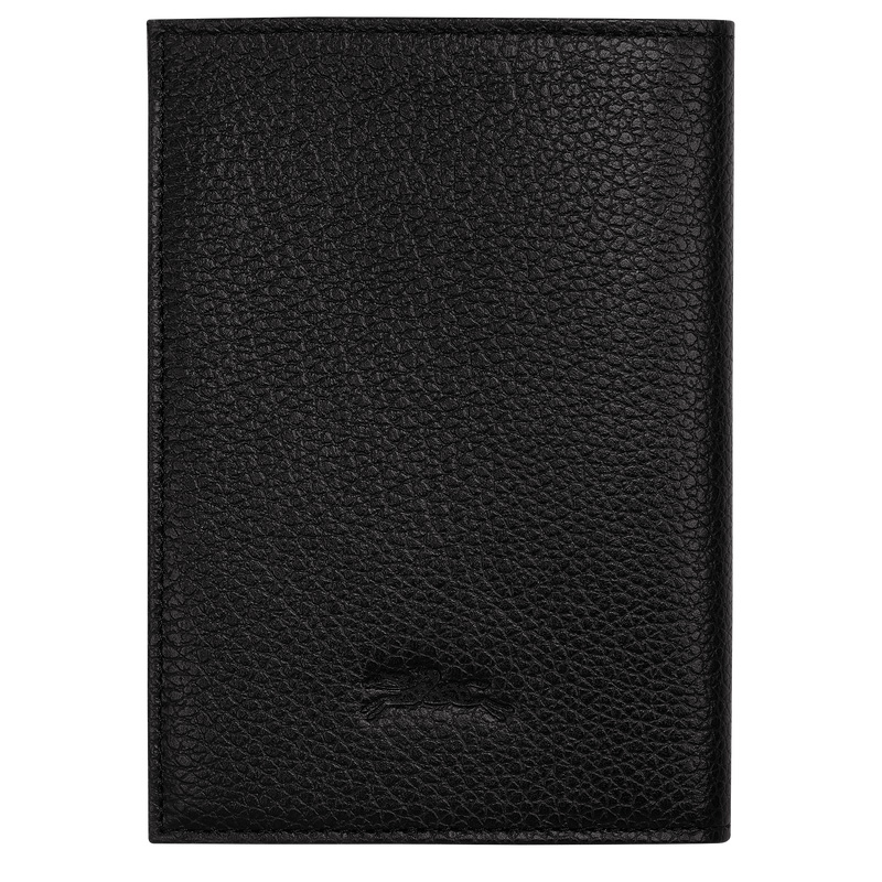 Pouches Longchamp Le Foulonné Passport cover Masculino Pretas | LC-XHWQ1496
