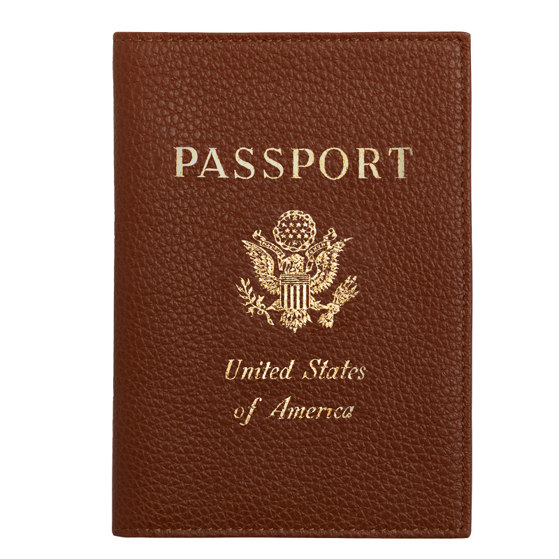 Pouches Longchamp Le Foulonné Passport cover Masculino Caramel | LC-WEOZ7035