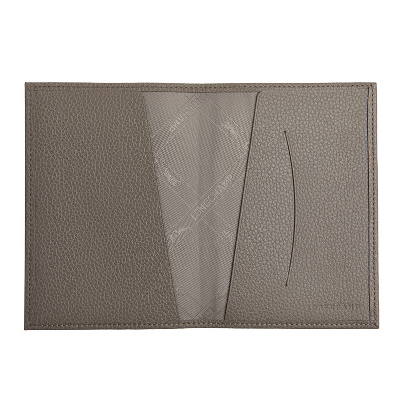 Pouches Longchamp Le Foulonné Passport cover Masculino Turtledove | LC-FPYL8137