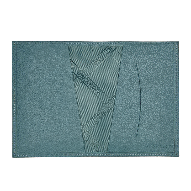 Pouches Longchamp Le Foulonné Passport cover Masculino Eucalyptus | LC-ZVXD5747