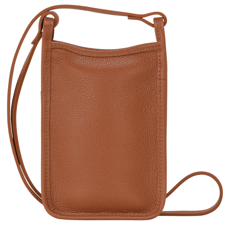 Pouches Longchamp Le Foulonné Phone case Masculino Caramel | LC-FHRX4091