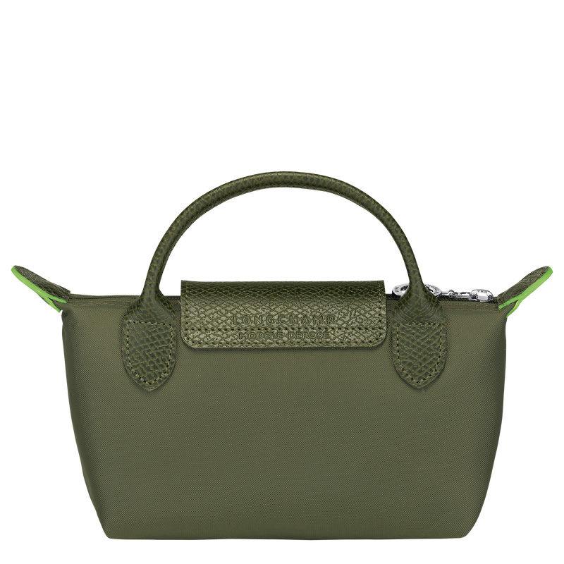 Pouches Longchamp Le Pliage Green Pouch with handle Masculino Forest | LC-JRMI9103