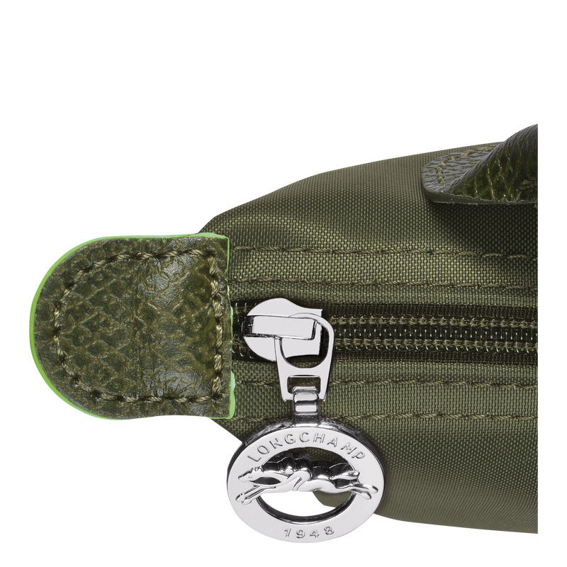 Pouches Longchamp Le Pliage Green Pouch with handle Masculino Forest | LC-JRMI9103