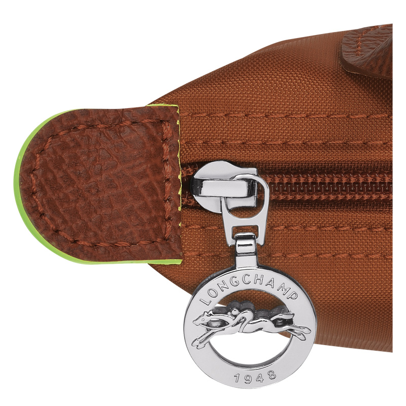 Pouches Longchamp Le Pliage Green Pouch with handle Masculino Cognac | LC-VRDK2936