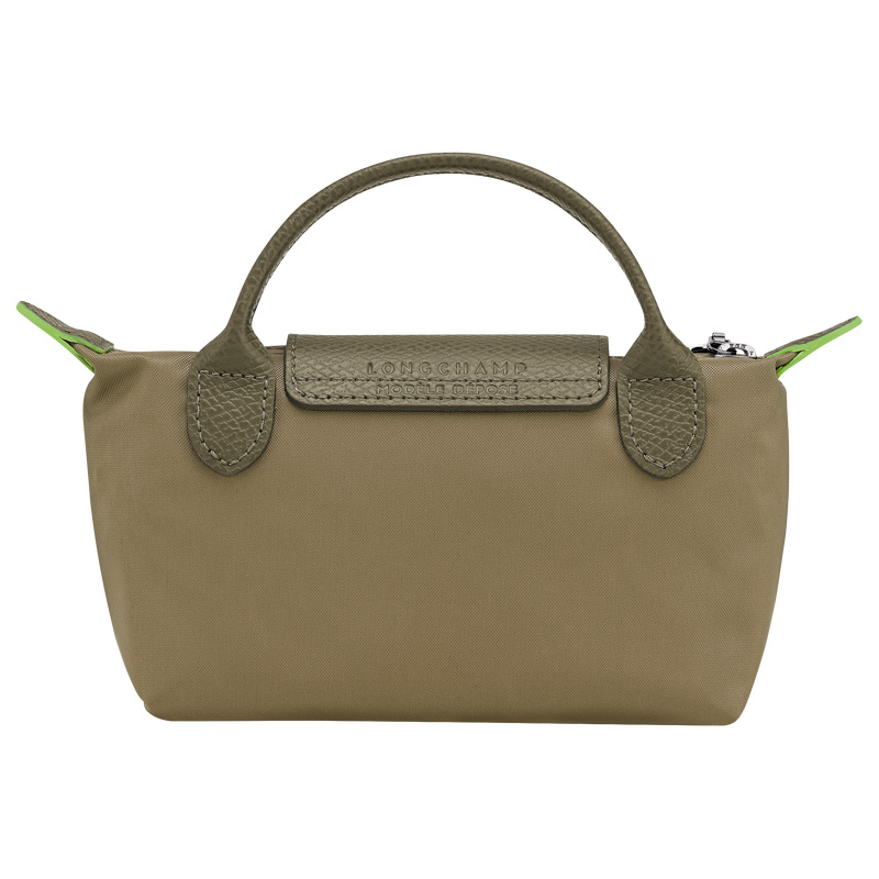 Pouches Longchamp Le Pliage Green Pouch with handle Masculino Artichoke | LC-VVCW4964