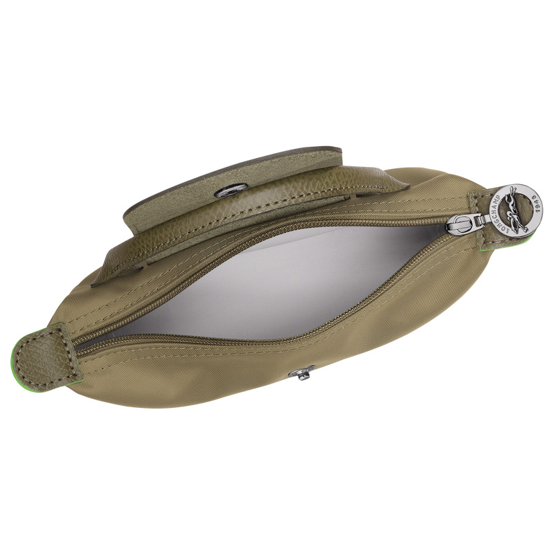 Pouches Longchamp Le Pliage Green Pouch with handle Masculino Artichoke | LC-VVCW4964