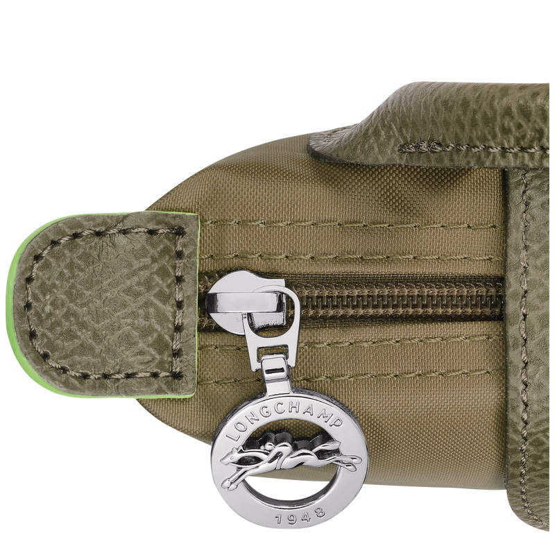 Pouches Longchamp Le Pliage Green Pouch with handle Masculino Artichoke | LC-VVCW4964