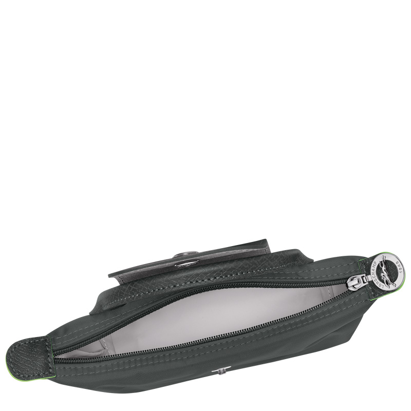 Pouches Longchamp Le Pliage Green Pouch with handle Masculino Graphite | LC-MBZD7695