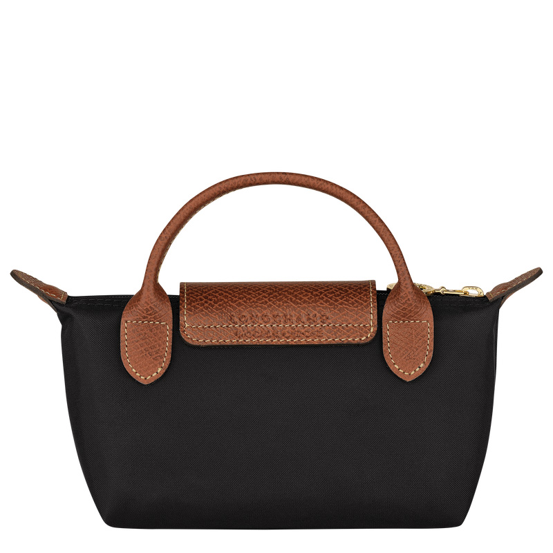 Pouches Longchamp Le Pliage Original Pouch with handle Feminino Pretas | LC-ZVJB4801