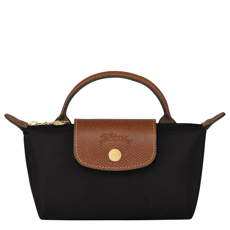 Pouches Longchamp Le Pliage Original Pouch with handle Feminino Pretas | LC-ZVJB4801