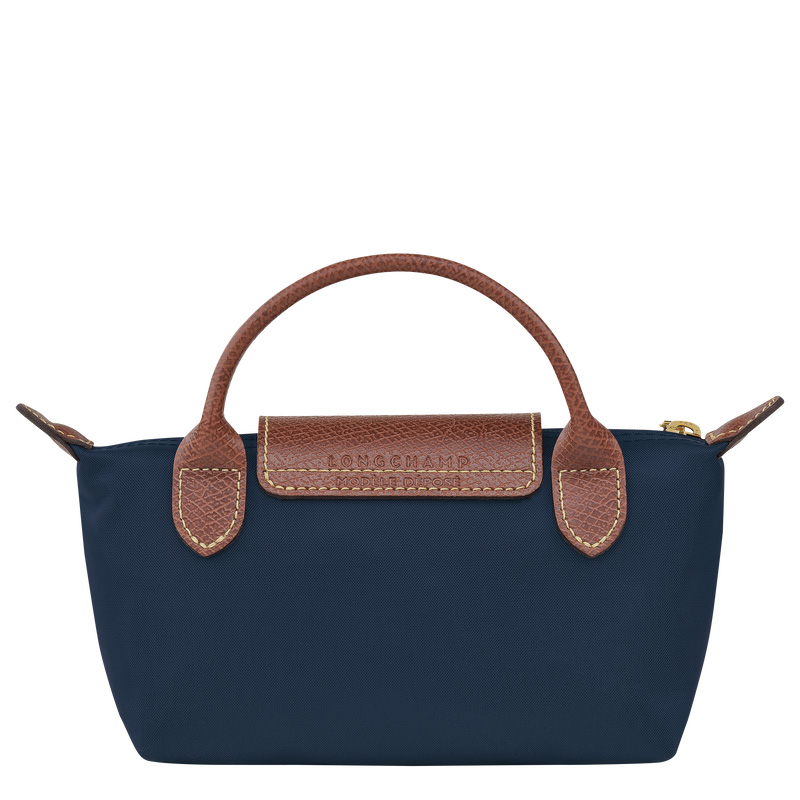 Pouches Longchamp Le Pliage Original Pouch with handle Feminino Azul Marinho | LC-MJPN9504