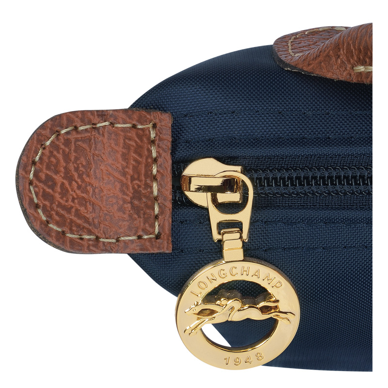 Pouches Longchamp Le Pliage Original Pouch with handle Feminino Azul Marinho | LC-MJPN9504