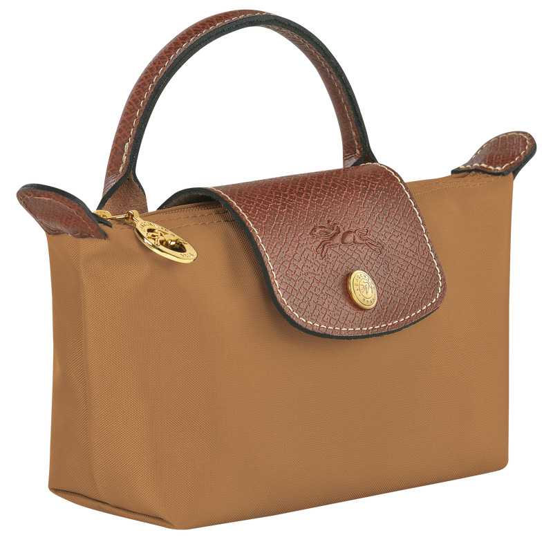 Pouches Longchamp Le Pliage Original Pouch with handle Feminino Fawn | LC-CUNR6255