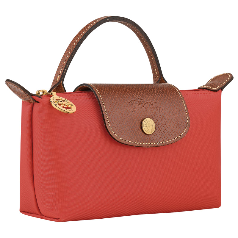 Pouches Longchamp Le Pliage Original Pouch with handle Feminino Tomato | LC-OSWS8390