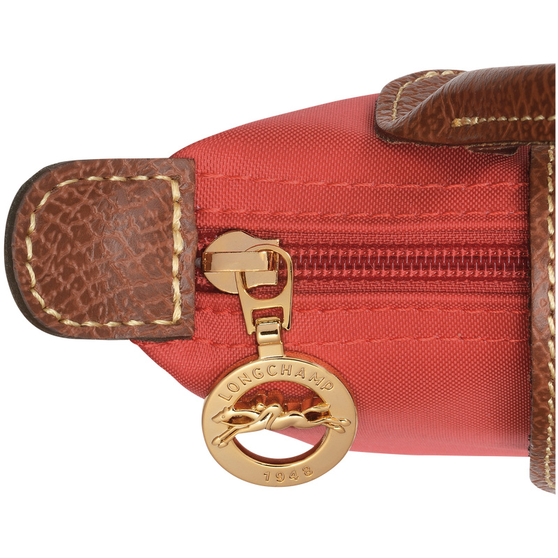 Pouches Longchamp Le Pliage Original Pouch with handle Feminino Tomato | LC-OSWS8390
