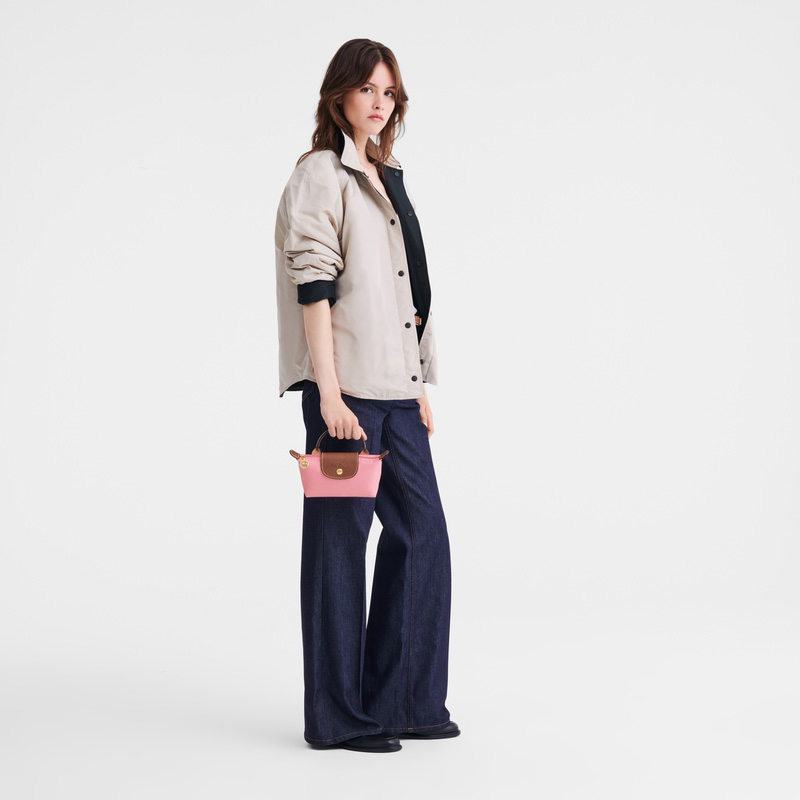 Pouches Longchamp Le Pliage Original Pouch with handle Feminino Marshmallow | LC-GGVL0136