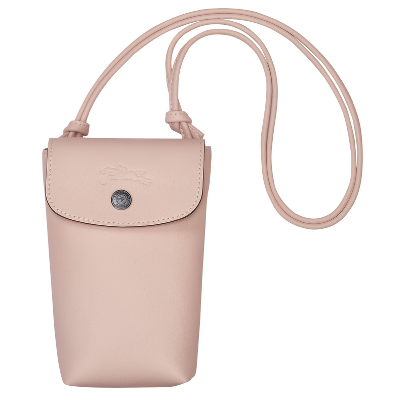 Pouches Longchamp Le Pliage Xtra Phone case with leather lace Masculino Nude | LC-MIWQ7454