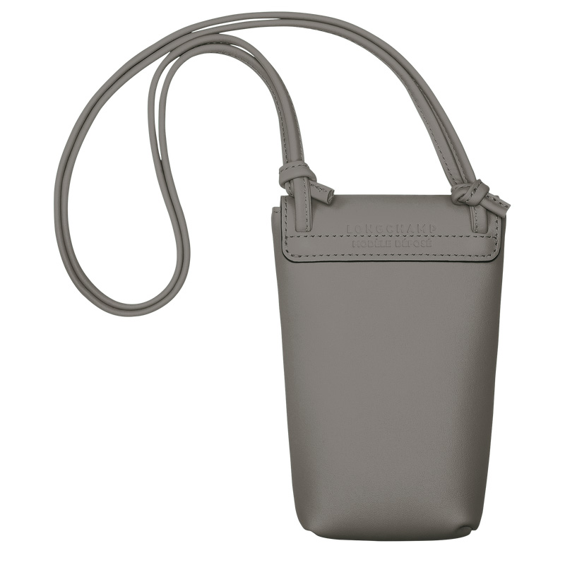 Pouches Longchamp Le Pliage Xtra Phone case with leather lace Masculino Turtledove | LC-QOEN0079