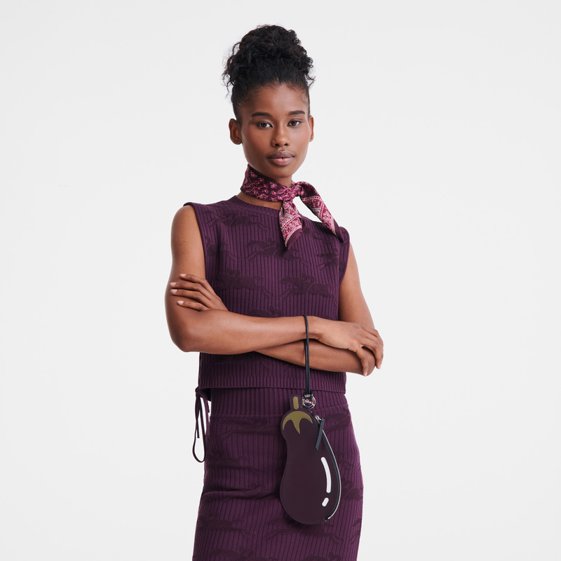 Pouches Longchamp Longcharm Eggplant clutch Feminino Eggplant | LC-ZOHT1323
