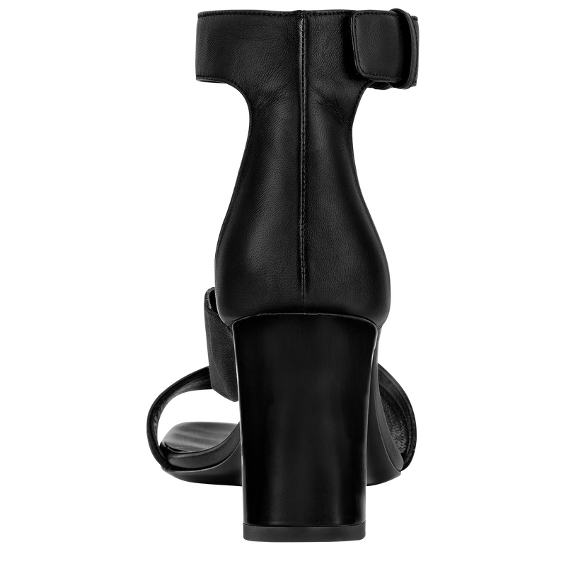 Sandálias Longchamp La Baronne Pumps Feminino Pretas | LC-VDNO1516