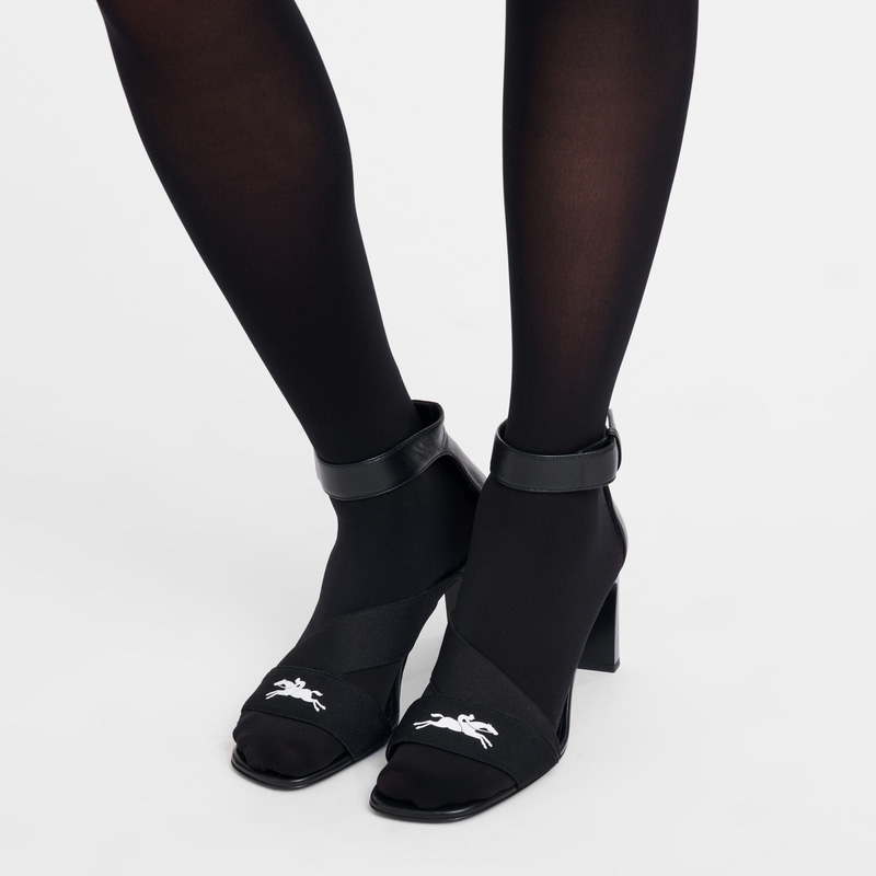 Sandálias Longchamp La Baronne Pumps Feminino Pretas | LC-VDNO1516