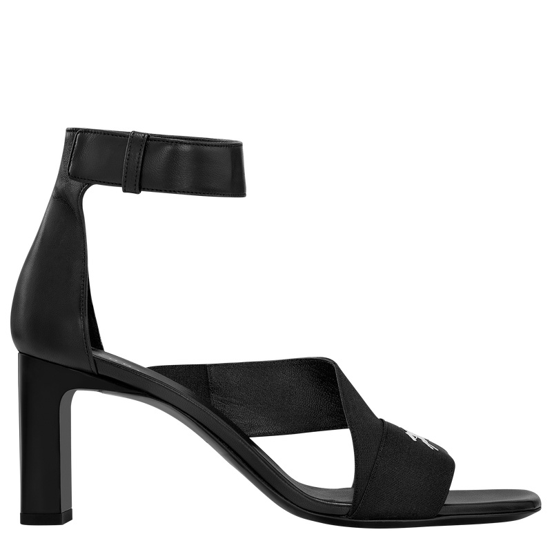 Sandálias Longchamp La Baronne Pumps Feminino Pretas | LC-VDNO1516