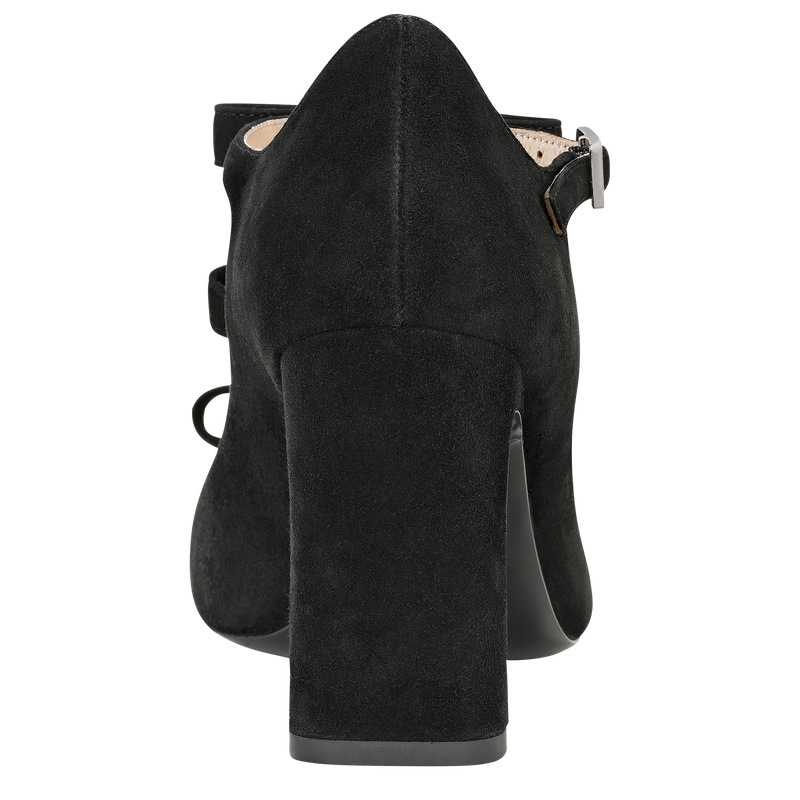 Sandálias Longchamp La Baronne Sandals Feminino Pretas | LC-PWNM7904